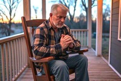 Deep Ai – Man Pryaing on Back Porch 2
