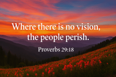 Proverbs 29.18 Where there is no vision…