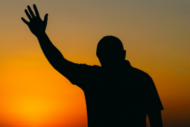 silhouette of a man